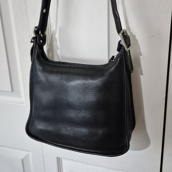 Coach Legacy Bag 9966 Nickel Hardware Vintage Black Leather Shoulder Bag - Picture 6 of 16